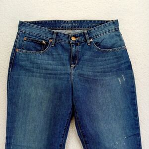 Calvin Klein Jeans Womens 27 Boyfriend Denim Disterssed Tapered‎ Cotton
